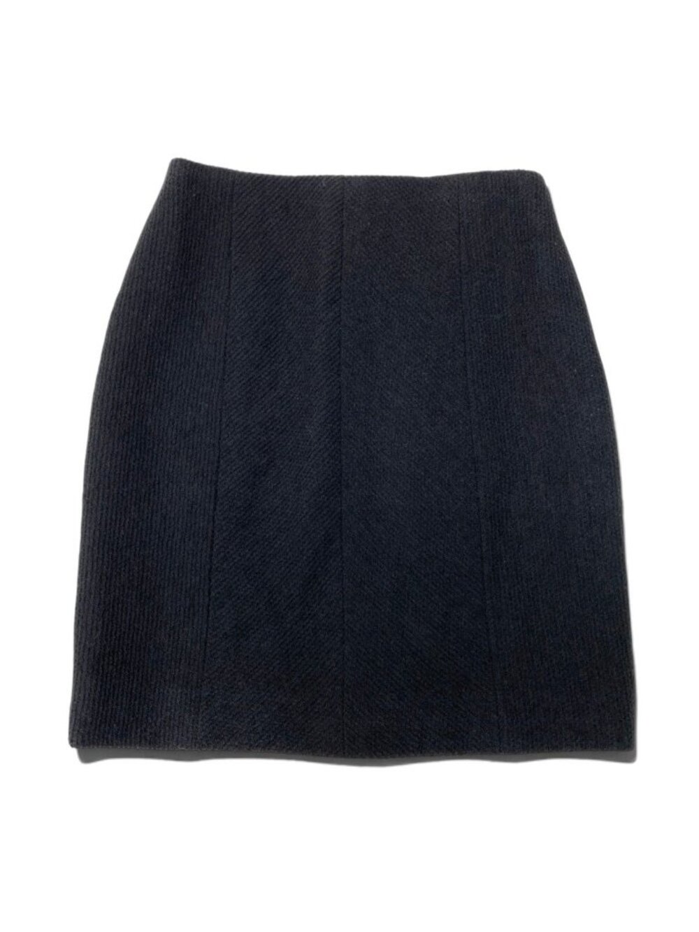 Chanel CC Logo Pencil Skirt Knee Length Black 38